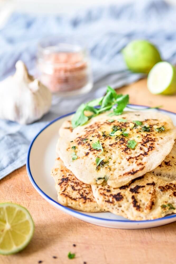 The best pegan (paleo and vegan) naan bread. Dairy free and grain-free