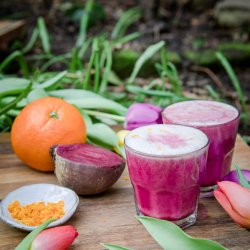 Homemade Red Velvet Beetroot Latte