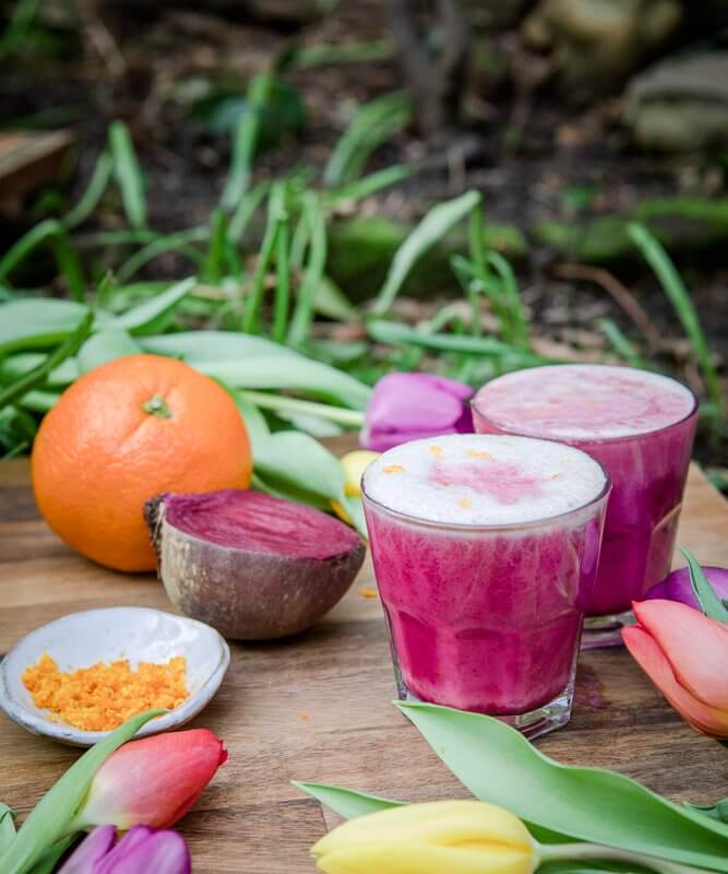 Homemade Red Velvet Beetroot Latte